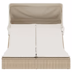 VidaXL 368641 chaise d'extérieur Linge Siège rembourré Polyuréthane, Acier Crème, Blanc - Vue supplémentaire 3
