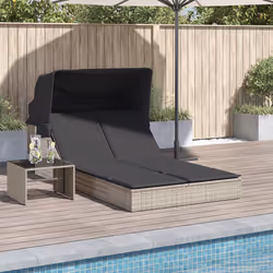 VidaXL 368642 chaise d'extérieur Linge Siège rembourré Polyuréthane, Acier Gris
