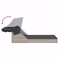 VidaXL 368642 chaise d'extérieur Linge Siège rembourré Polyuréthane, Acier Gris - Vue supplémentaire 6