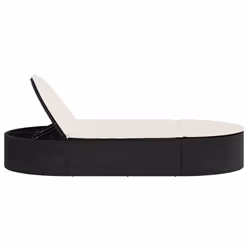 VidaXL 368646 chaise d'extérieur Linge Siège rembourré Polyuréthane, Acier Crème, Blanc - Vue supplémentaire 4