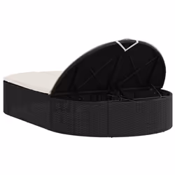 VidaXL 368646 chaise d'extérieur Linge Siège rembourré Polyuréthane, Acier Crème, Blanc - Vue supplémentaire 5