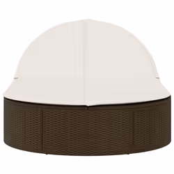 VidaXL 368647 chaise d'extérieur Linge Siège rembourré Polyuréthane, Acier Crème, Blanc