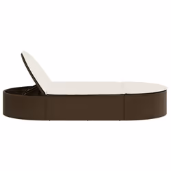 VidaXL 368647 chaise d'extérieur Linge Siège rembourré Polyuréthane, Acier Crème, Blanc - Vue supplémentaire 4
