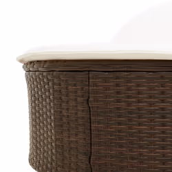VidaXL 368647 chaise d'extérieur Linge Siège rembourré Polyuréthane, Acier Crème, Blanc - Vue supplémentaire 7