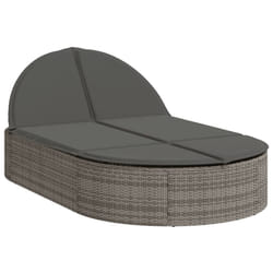 VidaXL 368648 chaise d'extérieur Linge Siège rembourré Polyuréthane, Acier Gris
