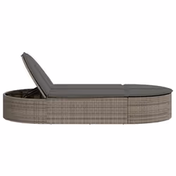 VidaXL 368648 chaise d'extérieur Linge Siège rembourré Polyuréthane, Acier Gris - Vue supplémentaire 4