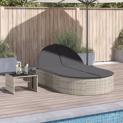 VidaXL 368651 chaise d'extérieur Linge Siège rembourré Polyuréthane, Acier Gris