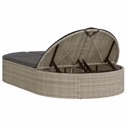 VidaXL 368651 chaise d'extérieur Linge Siège rembourré Polyuréthane, Acier Gris - Vue supplémentaire 5