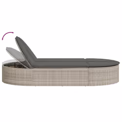VidaXL 368651 chaise d'extérieur Linge Siège rembourré Polyuréthane, Acier Gris - Vue supplémentaire 6