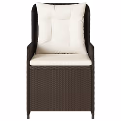 VidaXL 368653 chaise d'extérieur Terrace Siège rembourré Polyuréthane, Acier Crème, Blanc - Vue supplémentaire 5