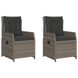 VidaXL 368654 chaise d'extérieur Terrace Siège rembourré Polyuréthane, Acier Gris