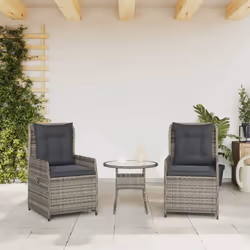 VidaXL 368654 chaise d'extérieur Terrace Siège rembourré Polyuréthane, Acier Gris