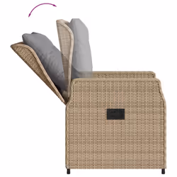 VidaXL 368655 chaise d'extérieur Terrace Siège rembourré Polyuréthane, Acier Gris - Vue supplémentaire 8