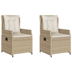 VidaXL 368656 chaise d'extérieur Terrace Siège rembourré Polyuréthane, Acier Crème, Blanc