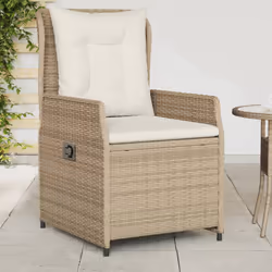 VidaXL 368656 chaise d'extérieur Terrace Siège rembourré Polyuréthane, Acier Crème, Blanc