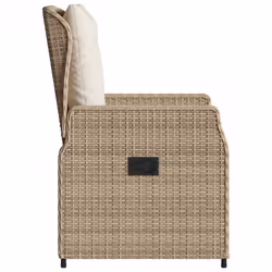 VidaXL 368656 chaise d'extérieur Terrace Siège rembourré Polyuréthane, Acier Crème, Blanc - Vue supplémentaire 6