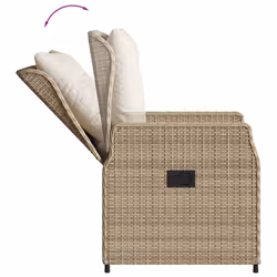 VidaXL 368656 chaise d'extérieur Terrace Siège rembourré Polyuréthane, Acier Crème, Blanc - Vue supplémentaire 8