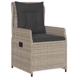 VidaXL 368657 chaise d'extérieur Terrace Siège rembourré Polyuréthane, Acier Gris - Vue supplémentaire 4