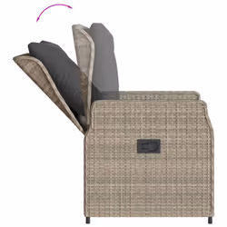 VidaXL 368657 chaise d'extérieur Terrace Siège rembourré Polyuréthane, Acier Gris - Vue supplémentaire 8