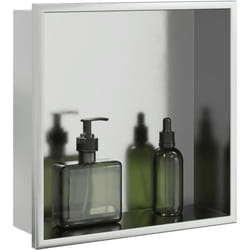 vidaXL Niche de douche argenté brossé 32x32x9 cm acier inoxydable