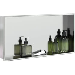 Niche de douche argenté brossé 62x32x9 cm acier inoxydable Vidaxl