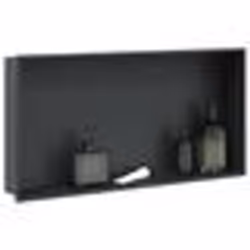 vidaXL Niche de douche noir mat 62x32x9 cm acier inoxydable