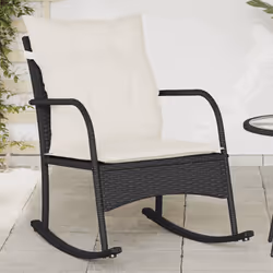 VidaXL 369018 chaise d'extérieur Terrace Siège rembourré Polyuréthane, Acier Crème, Blanc