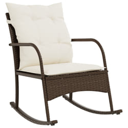 VidaXL 369019 chaise d'extérieur Terrace Siège rembourré Polyuréthane, Acier Crème, Blanc