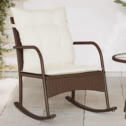 VidaXL 369019 chaise d'extérieur Terrace Siège rembourré Polyuréthane, Acier Crème, Blanc