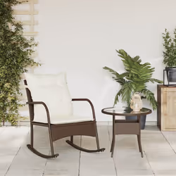 VidaXL 369019 chaise d'extérieur Terrace Siège rembourré Polyuréthane, Acier Crème, Blanc