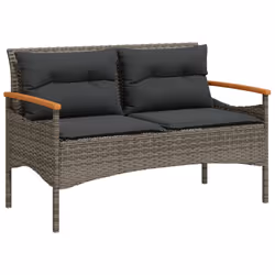 VidaXL 368402, Gris foncé, Rotin, Acier, Bois d'acacia, 110 kg, Adultes et enfants, 1160 mm, 625 mm