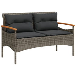 VidaXL 368402 banc de jardin Rotin, Acier, Bois d'acacia