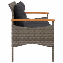 VidaXL 368402 banc de jardin Rotin, Acier, Bois d'acacia - Vue supplémentaire 5