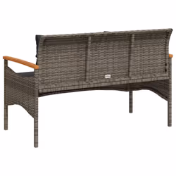 VidaXL 368402 banc de jardin Rotin, Acier, Bois d'acacia - Vue supplémentaire 6