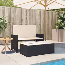 VidaXL 368407 banc de jardin Rotin, Acier