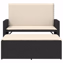 VidaXL 368407 banc de jardin Rotin, Acier - Vue supplémentaire 4