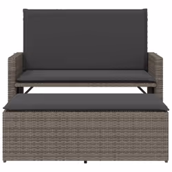 VidaXL 368409 banc de jardin Rotin, Acier - Vue supplémentaire 5