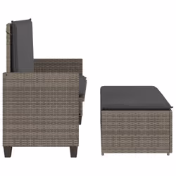 VidaXL 368409 banc de jardin Rotin, Acier - Vue supplémentaire 6
