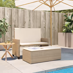 VidaXL 368411 banc de jardin Rotin, Acier