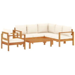 Vidaxl - Salon de jardin avec coussins 5 pcs Bois d'acacia solide
