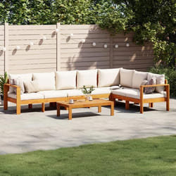 VidaXL 3214850 ensemble de meubles de jardin Crème, Blanc