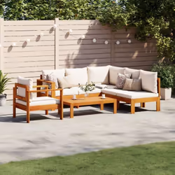 Cet ensemble de canapés de jardin est le complément parfait de votre arrière-cour, terrasse ou patio, offrant un espace confo ...