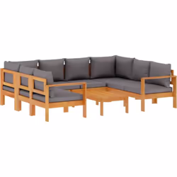 Cet ensemble de canapés de jardin est le complément parfait de votre arrière-cour, terrasse ou patio, offrant un espace confo ...