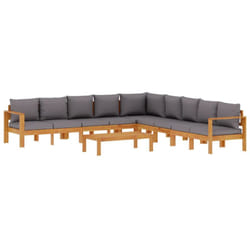Vidaxl - Salon de jardin avec coussins 6 pcs bois d'acacia solide