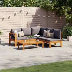 Vidaxl - Salon de jardin avec coussins 4 pcs bois d'acacia massif