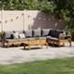 vidaXL Salon de jardin avec coussins 5 pcs Bois d'acacia solide