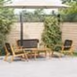 vidaXL Ensemble de chaises et table de jardin - 4 pièces en bois d'acacia noir