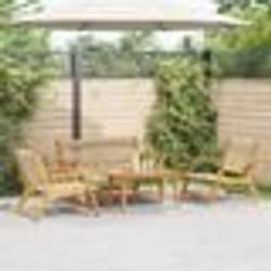 vidaXL Ensemble de chaises de jardin de 4 - Bois d'acacia beige