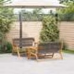 vidaXL Chaises de jardin avec table 3 pcs Gris Bois Acacia Massif