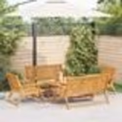 vidaXL Chaises de jardin avec table 5 pcs en bois massif d'acacia